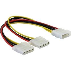 Delock Y- Kabel Stromversorgung > 2x 4pin Mol