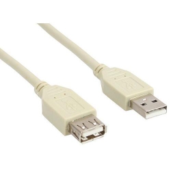 InLine USB 2.0 Verl St/Bu Typ A beige 3m