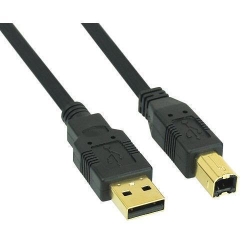 InLine USB 2.0 A>B schwarz Kontakte gold 2m