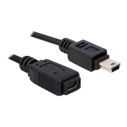 Delock USB-Kabel Mini-USB M > Mini-USB W
