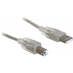 Delock USB 2.0 A-B upstream St/St 0,5m