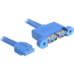 Delock USB 3 P H Bu > 2 x USB 3-A Bu n