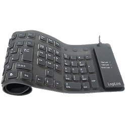 LogiLink Tastatur Wasserfest USB+PS/2