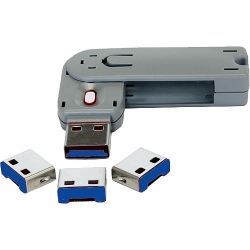 Exsys USB Schlüssel + Abdeckungsklappe blau
