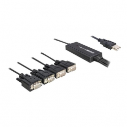 Delock adp. USB 2.0 Seriell 4x 9 Pin St