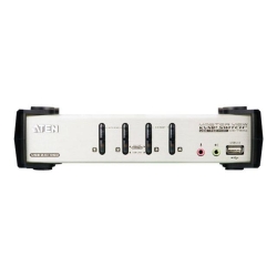 ATEN 4-Port USB-PS/2 VGA KVM Switch with Audio & USB 2.0 Hub