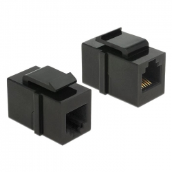 Delock Keystone RJ12 Bu > Bu Cat.3 schwarz