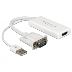 Delock Adapter VGA+Audio zu HDMI Kabel