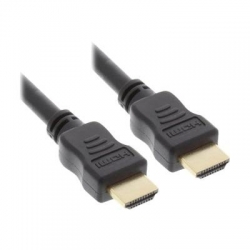 InLine HDMI Kabel, HS Eth. St/St, schwarz/gold, 2m