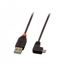 Lindy USB 2.0 Kabel Typ A/Micro-B 90° gewinkelt, 1m