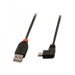 Lindy USB 2.0 Kabel Typ A/Mini-B 90° gewinkelt, 0,5m