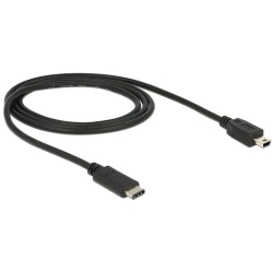 Delock Kabel USB Type-CT 2.0 Stecker, 1,0m schwarz