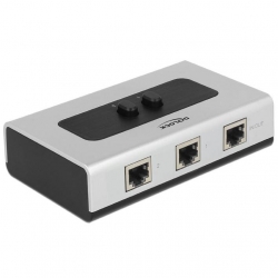 Delock Switch 2-port RJ45 Gigabit manuell bid