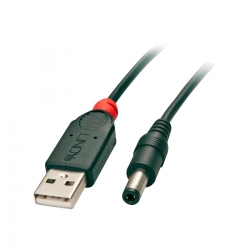 Lindy Adapterkabel USB A  5,5/2,5mm DC-Hohlstecker