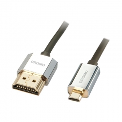 Lindy CROMO® Slim High-Speed-HDMI®-Kabel mit Ethernet, 1m