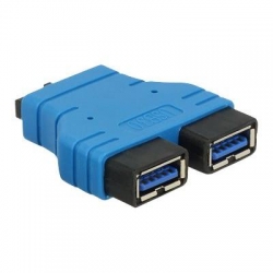 Delock Adapter USB 3.0 Pfostenbuchse > 2 x US