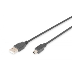 DIGITUS USB 2.0 Anschlusskabel,Typ A-mini B (5pin),St/St 1.8