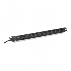DIGITUS 1U Aluminium PDU, 10A, 2500W, 250VAC 50/60Hz10