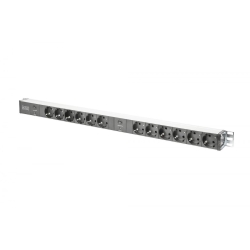 DIGITUS 1U Aluminium PDU, 2x 16A, 250VAC 50/60Hz