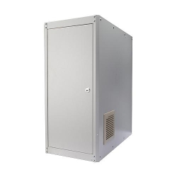DIGITUS Computergehäuse, Glastür, inkl. Lüfter Grau RAL 7035