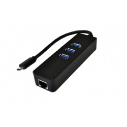 Exsys 3 Port USB 3.0 HUB und 1 x Ethernet Gigabit LAN