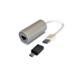 Exsys USB 3.0 zu Ethernet 1 Gigabit LAN, rundes Gehäuse