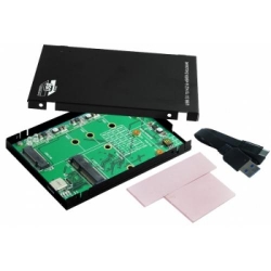 Exsys USB 3.1 (Gen2) Type-C zu M.2 NFGG & mSATA SSD mit 2.5"