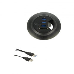 Delock HUB USB 3.0 Tisch-Hub 60 mm 3 x USB 3.