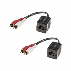 Lindy Stereo Audio Extender Cat.5/6 100m 2x RCA