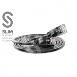 Wirewin Kat 6 Lightpatchkabel rund-U/FTP schwarz 2m