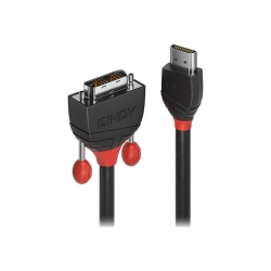 Lindy HDMI an DVI Kabel, Black Line 0,5m