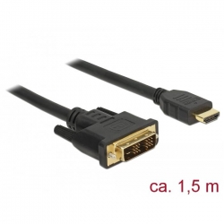 Delock Kabel DVI 18+1 St > HDMI-A St 1,5m