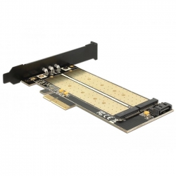Delock PCIe x4 > 1 x M.2 Key B 1 x M.2 Key M Low Profile