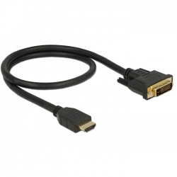 Delock HDMI zu DVI 24+1 Kabel bidirektional 0,5m