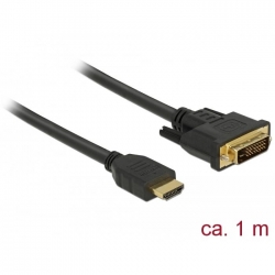 Delock HDMI zu DVI 24+1 Kabel bidirektional 1m