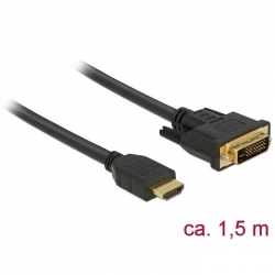 Delock HDMI zu DVI 24+1 Kabel bidirektional 1,5m