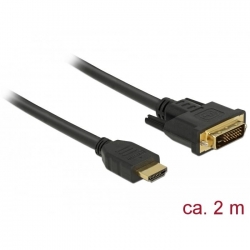Delock HDMI zu DVI 24+1 Kabel bidirektional 2m