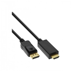 InLine DP zu HDMI Konverter Kabel, 3m, schwarz