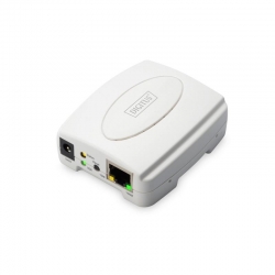 DIGITUS USB Drucker Server, 1-Port 1x RJ45, 1x USB A, USB 2.