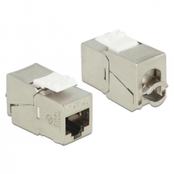 Delock Keystone RJ45 Buchse > LSA werkzeugfrei Cat.6A