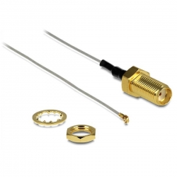 Delock Antennenkabel SMA Bu zum Einbau zu MHF 4 St