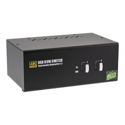 InLine KVM Desktop Switch, 2-fach, Dual-Monitor DP  1.2, 4K,