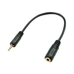 Lindy Audioadapterkabel 2.5mm Male / 3.5mm Female, 20cm