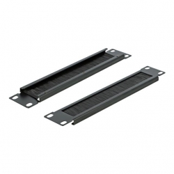 Delock 10 Kabelmanagement Bürstenleiste 1 HE schwarz"