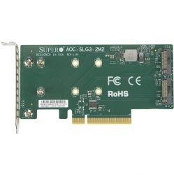 SuperMicro - PCIe x8 to 2x NVMe M.2 Adapter