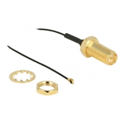 Delock Antennenkabel RP-SMA Bu zum Einbau zu MHF® 4 St