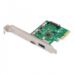 DIGITUS PCIe Karte, USB Type-CT + USB A