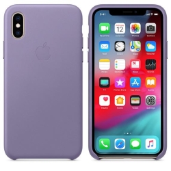 Apple Zubehör iPhone XS Leder Hülle Lilac