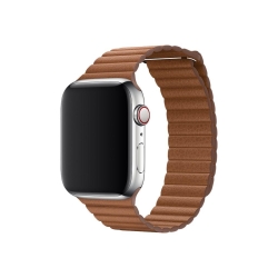 Apple Zubehör Loop Lederarmband für Watch 44mm Sattelbraun M