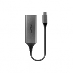 Lindy - USB C - RJ-45 - Männlich/Weiblich - 0,135 m - Silber